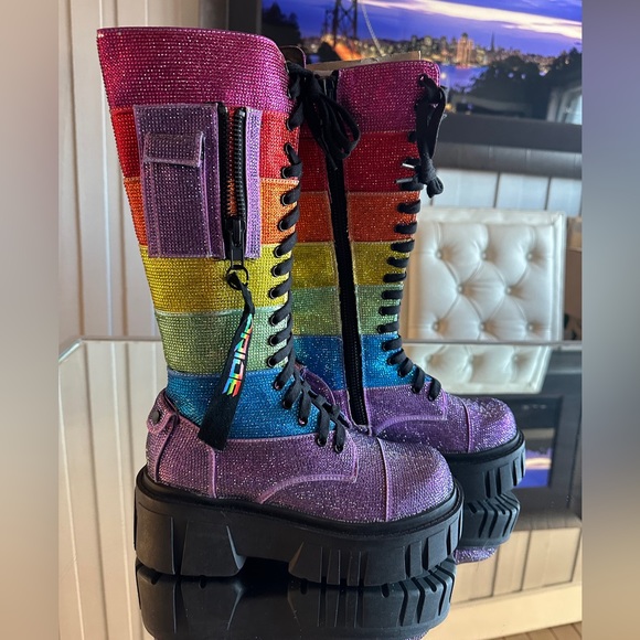 Dolls Kill Shoes Dollskill Club Exx Forever Shining Rhinestone